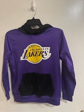 NBA Los Angeles Lakers Purple and Black Kids Pullover Hoodie